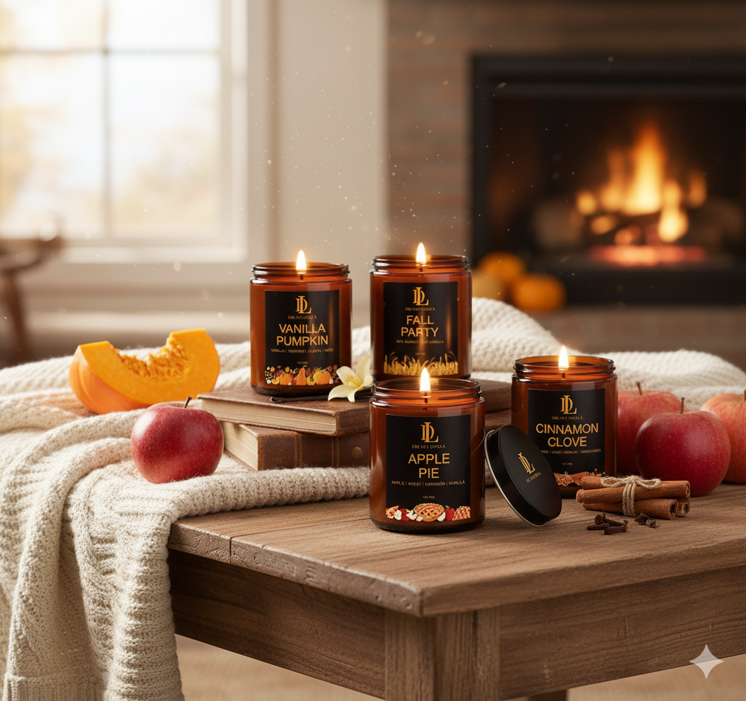 Fall Candle Set - Assorted 4 Pack