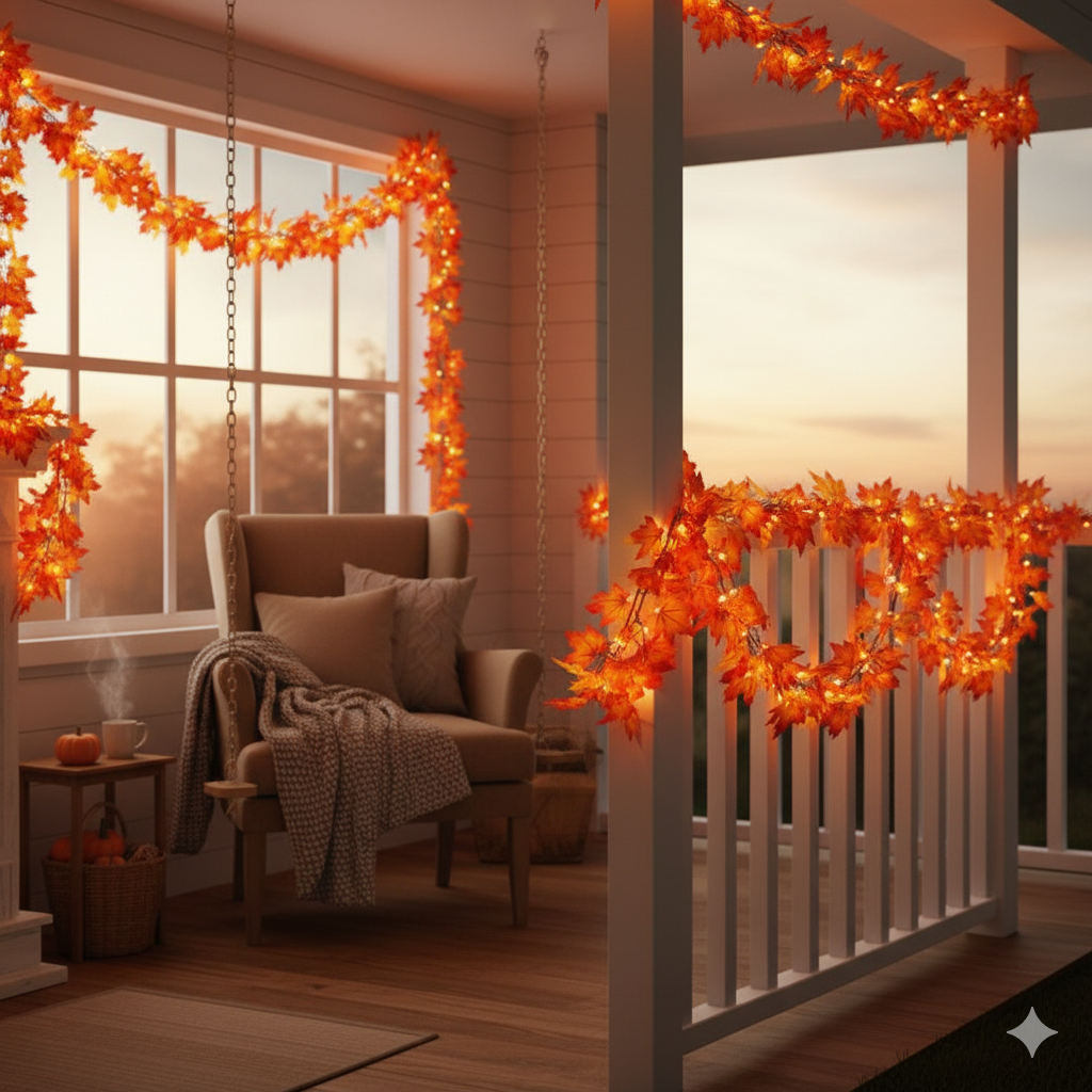 Maple leaf lights - 9ft