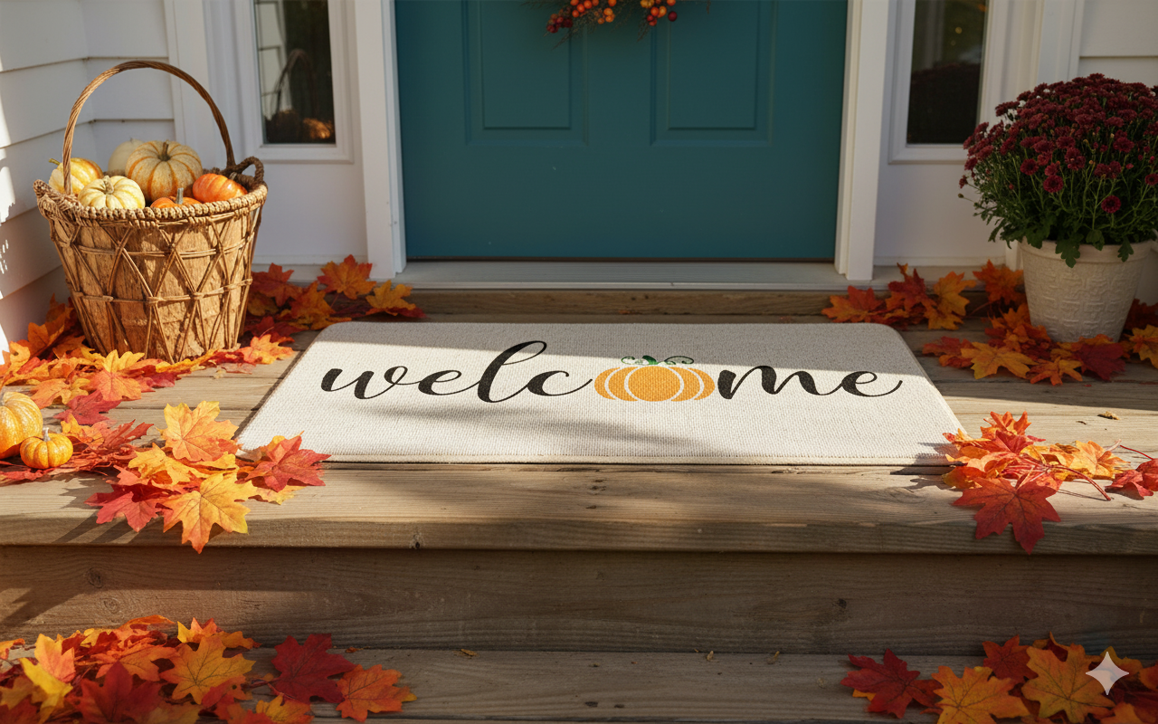 pumpkin welcome Mat
